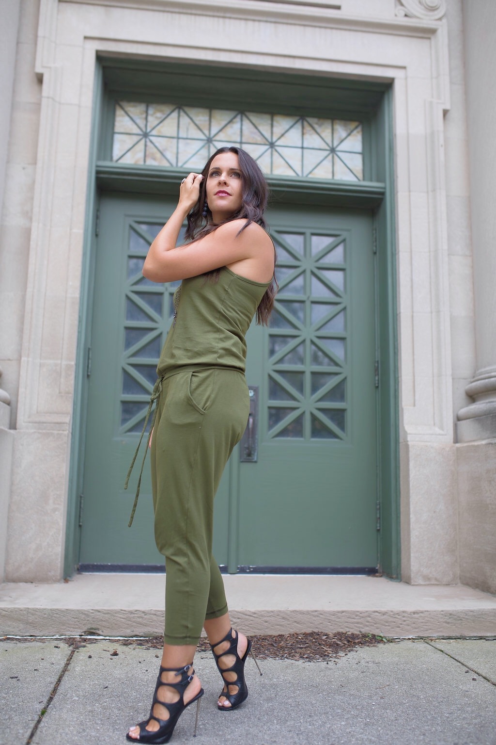 dressing up a casual jumpsuit
