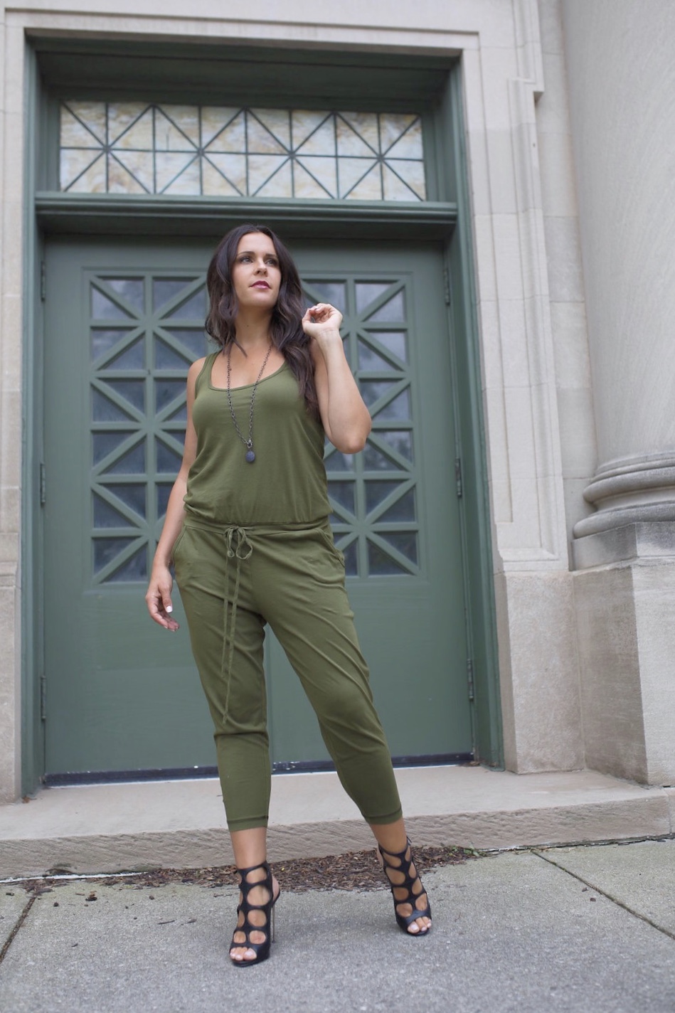 dressing up a casual jumpsuit