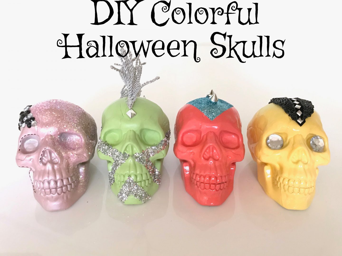 DIY colorful Halloween decor